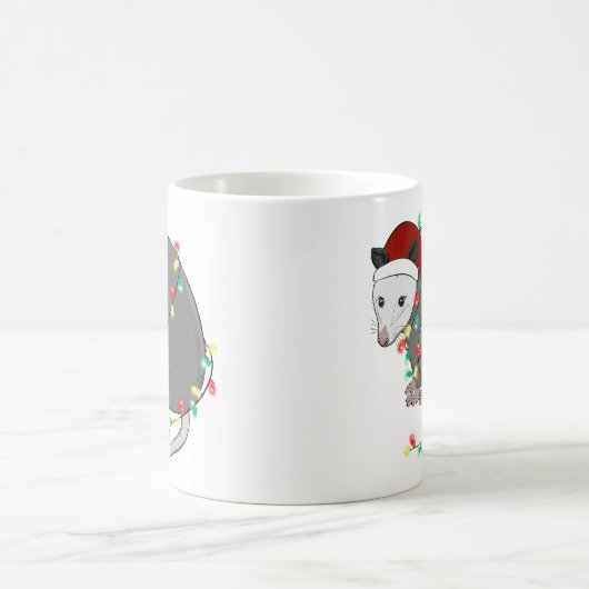 Mug Mignonne Opossum de Noël (Centre)