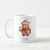 Mug Mignonne Ours de Noël Personnalisé Enfant (Gauche)