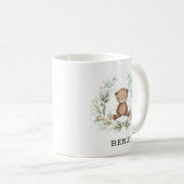Mug Mignonne Ours Teddy Eucalyptus Vert Nom de la cour (Devant droit)