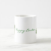 Mug Mignonne Pâques lapin vert olive avec taches blanc (Centre)