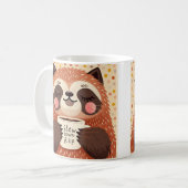 Mug Mignonne paresse de dessin avec des yeux somnolent (Devant gauche)