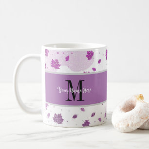 Mug Mignonne Parties scintillant Automne Feuilles Rose