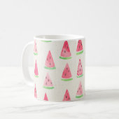 Mug Mignonne pastèque : motif d'aquarelle transparente (Devant gauche)