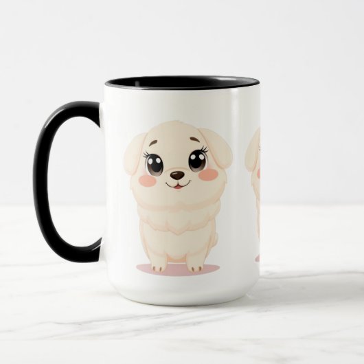Mug Mignonne pâte à dessin avec chien adorable (Gauche)