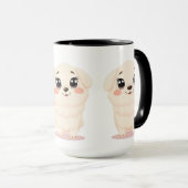 Mug Mignonne pâte à dessin avec chien adorable (Devant droit)