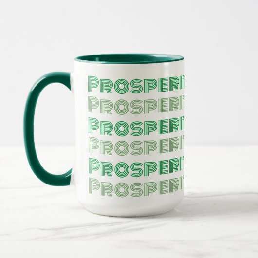 Mug Mignonne Pensée riche Pensées Prospérité Message v (Gauche)