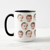 Mug Mignonne Personnalisée Baby Face 2 Photos (Gauche)