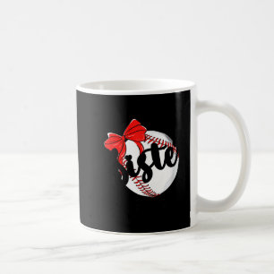 Mug Mignonne petite sœur de baseball plus grande fan a