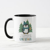Mug Mignonne pingouin drôle de pingouin Noël (Gauche)
