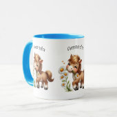 Mug Mignonne Pony Mange Manger Des Marguerites (Devant gauche)