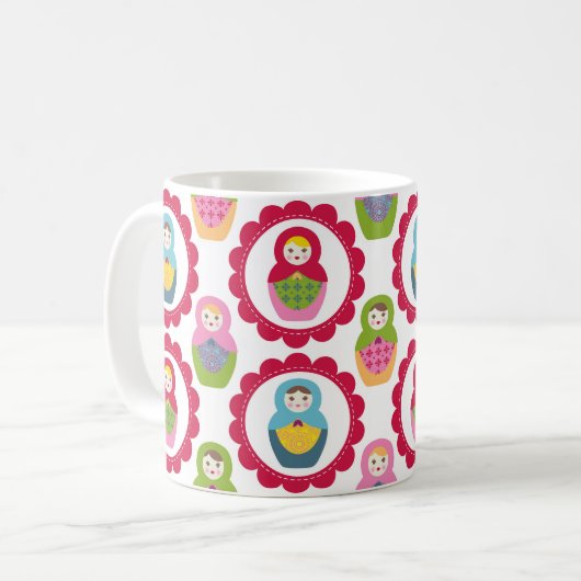 Mug Mignonne poupée russe (Devant gauche)