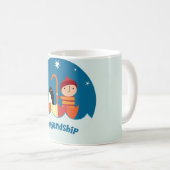 Mug Mignonne Pré École K Perdu Et Trouvé Amitié (Devant droit)