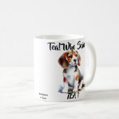 Mug Mignonne' Qui A Dit Beagle De Thé' Browns (Devant droit)
