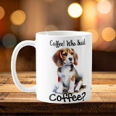 Mug Mignonne Qui A Dit Café Noirs/Browns Beagle