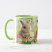 Mug Mignonne robe jaune lapin Première Pâques Personna (Gauche)