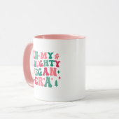 Mug Mignonne rose rétro dans mon vilain âge Vegan, Noë (Devant gauche)