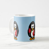 Mug Mignonne Saint Valentin Pingouin Drôle Drôle Carto (Devant gauche)