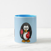 Mug Mignonne Saint Valentin Pingouin Drôle Drôle Carto (Centre)