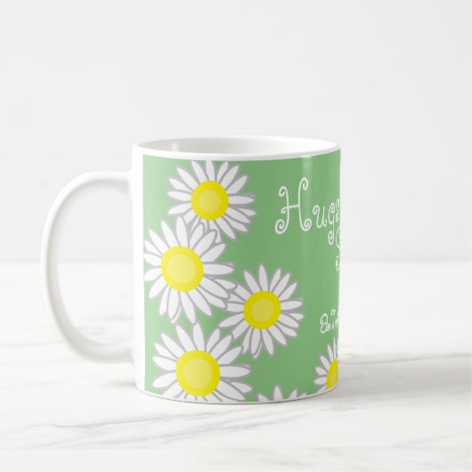 Mug Mignonne salope jaune et blanc vert Daisy Dit (Gauche)
