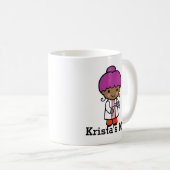 Mug Mignonne scientifique / Fille chimiste avec flacon (Devant droit)