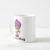 Mug Mignonne scientifique / Fille chimiste avec flacon (Devant gauche)