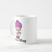 Mug Mignonne scientifique / Fille chimiste avec flacon (Devant gauche)