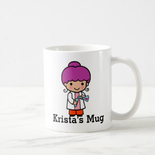 Mug Mignonne scientifique / Fille chimiste avec flacon
