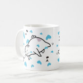 Mug Mignonne Shy Devil dans Happy Hearts Sky (Devant gauche)