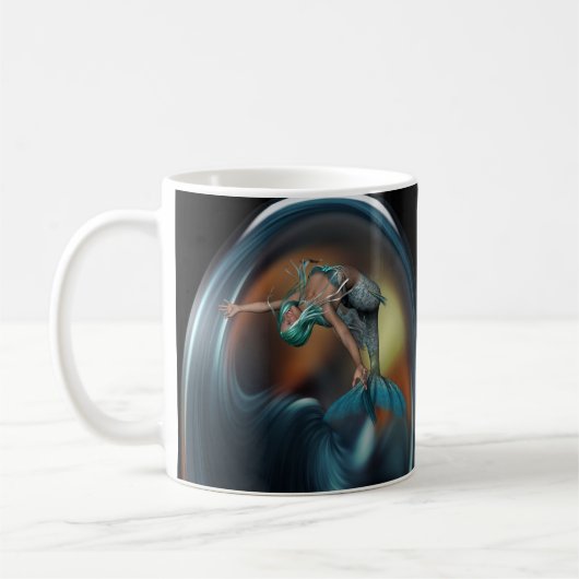 Mug Mignonne Sirène Baignade Joyeuse (Gauche)