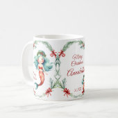 Mug Mignonne sirène de Noël (Devant gauche)