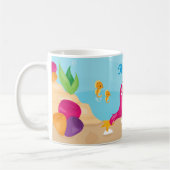 Mug Mignonne sirène fille personnalisée sous la mer (Gauche)