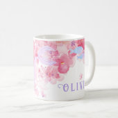 Mug Mignonne sirène rose sous la mer pour les petites  (Devant droit)