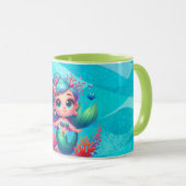 Mug Mignonne sirène sous-marine (Devant droit)