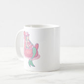 Mug Mignonne sirène sur le flotteur de la piscine de F (Devant gauche)
