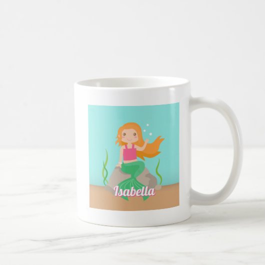 Mug Mignonne Sirène Sur Rock Girls Personnalisée (Droite)