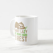 Mug Mignonne Sloth Brown Je ne suis pas Lazy (Devant gauche)