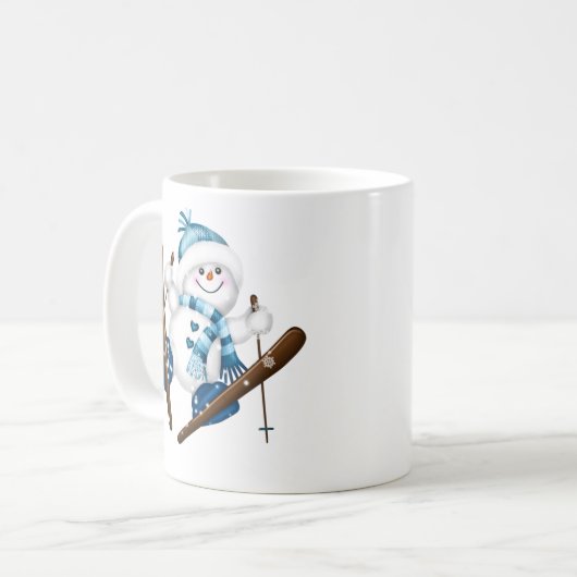 Mug Mignonne Snowman Vacances de Noël (Devant gauche)