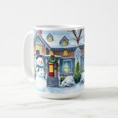 Mug Mignonne Snowman Whimsical dans le triage avant No (Devant gauche)