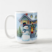 Mug Mignonne Snowman Whimsical dans le triage avant No (Gauche)