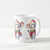 Mug Mignonne souris de la souris de Noël (Devant droit)