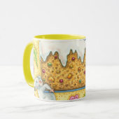 Mug Mignonne souris de Noël portant un dessert de gâte (Devant gauche)