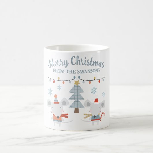Mug Mignonne souris et arbre de Noël (Centre)