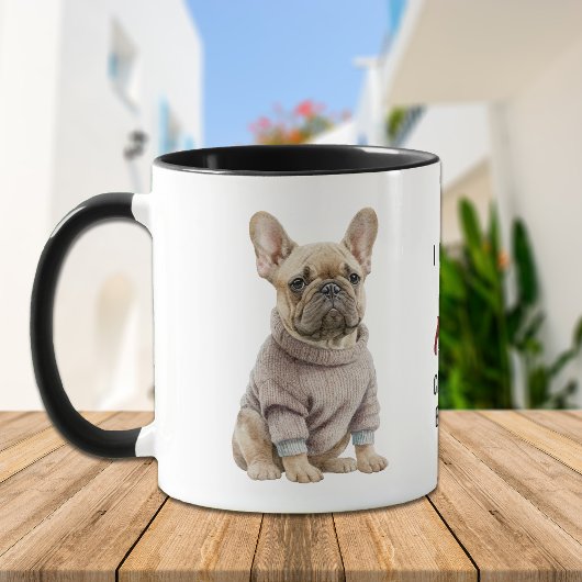 Mug Mignonne Travailler dur pour mon chien français