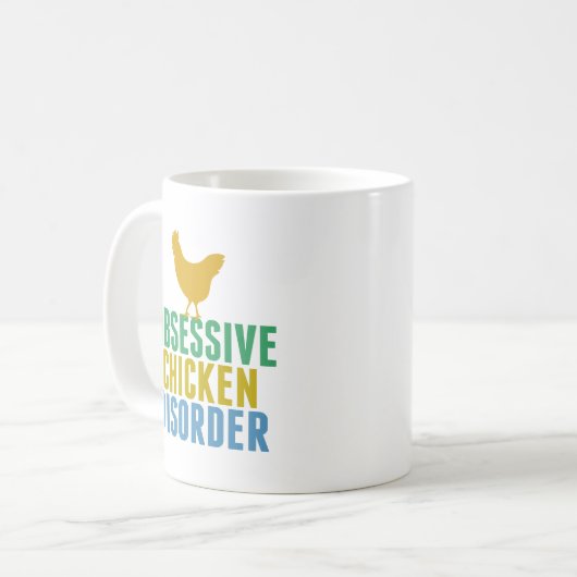 Mug Mignonne Trouble du poulet obsessionnel (Devant gauche)