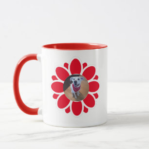 Mug Mignonne Une Photo Noël Salutation Red Floral Chie