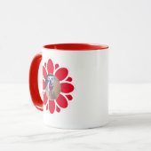Mug Mignonne Une Photo Noël Salutation Red Floral Chie (Devant gauche)