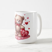 Mug Mignonne Valentine's Day Teddy Bear (Devant droit)