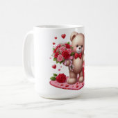 Mug Mignonne Valentine's Day Teddy Bear (Devant gauche)