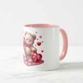 Mug Mignonne Valentine's Day Teddy Bear (Devant droit)