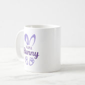 Mug Mignonne Violet Pâques Mama Lapin Oreilles lapin (Devant gauche)